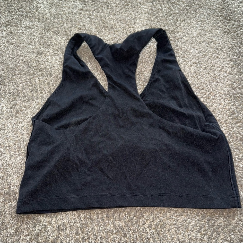 Aerie - Real Me Racerback Longline Sports Bra - Black, Medium - Picture 3 of 3